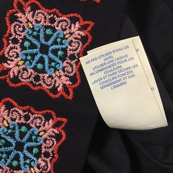 Boden dark navy blue embroidered skirt - Picture 7 of 10